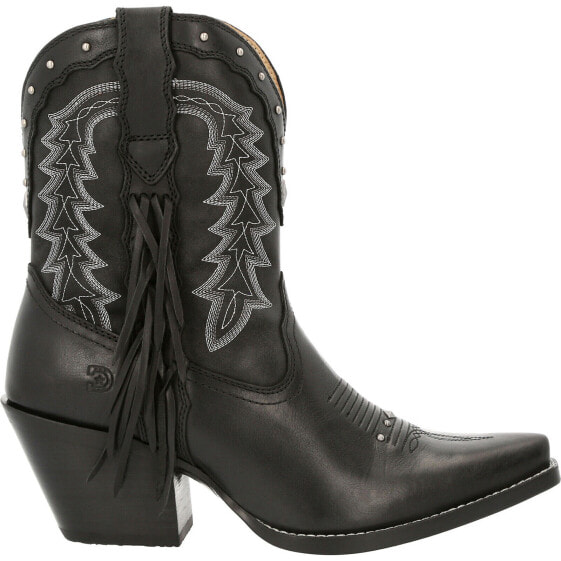 Durango Crush DRD0432 Womens Black Leather Zipper Cowboy Western Boots 9.5