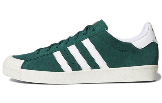 Кеды комфортные Adidas originals Superstar 休闲 舒适 耐磨 低帮 板鞋 男款 - зелено-белые