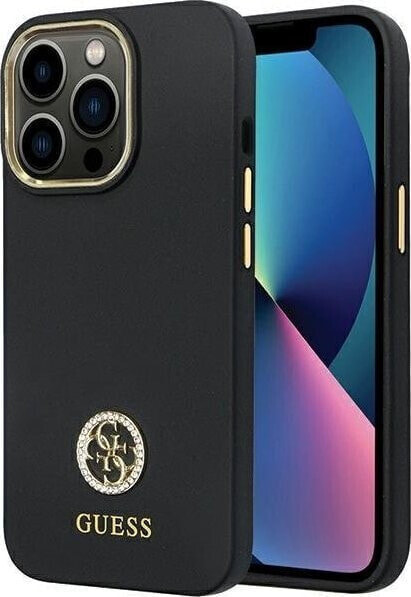 Guess Guess GUHCP13LM4DGPK iPhone 13 Pro / 13 6.1" czarny/black hardcase Silicone Logo Strass 4G