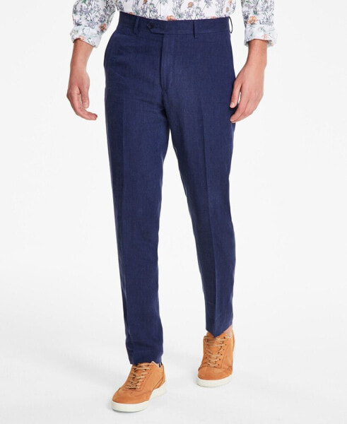 Брюки для костюма Linen Slim-Fit Bar III Men's, созданные для Macy's