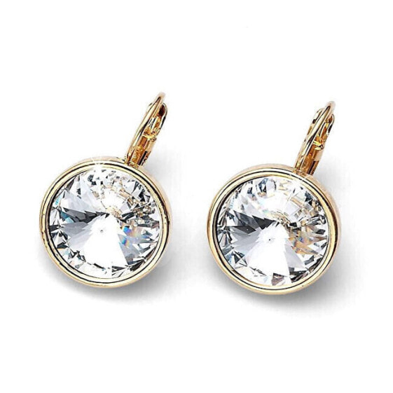 Gold-plated earrings with Swarovski Fun Crystal 22331G-001