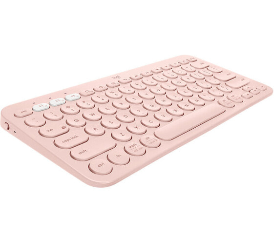 Logitech K380 Multi-Device Bluetooth Keyboard - Mini - Bluetooth - QWERTZ - Pink
