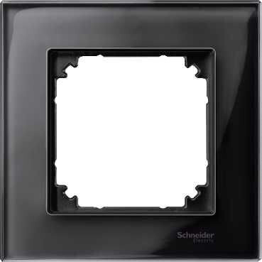 Schneider Electric Ramka pojedyncza Merten M-Elegance szklana onyks czarny (MTN404103)