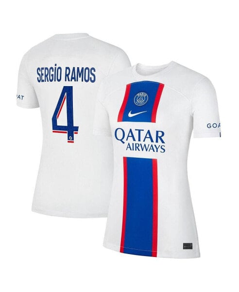 Women's Sergio Ramos White Paris Saint-Germain 2022/23 Third Breathe Stadium Replica Player Jersey