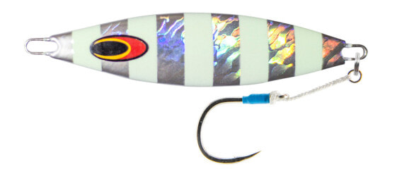 Nomad Design Buffalo Jigs - Slow Pitch Fishing Jig - Silver Glow Stripe