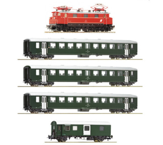 Roco 5 piece set: Electric locomotive 1670.27 with passenger train - ÖBB - 14 yr(s) - Green - Red - 1 pc(s)