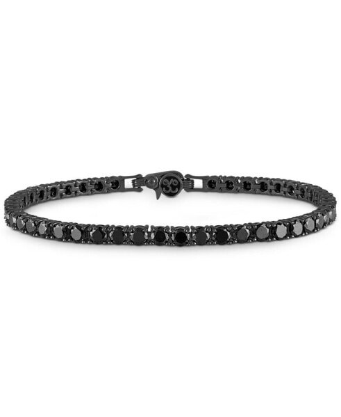 Black Spinel Tennis Bracelet (13 ct. t.w.) in Black Rhodium-Plated Sterling Silver, Created for Macy's