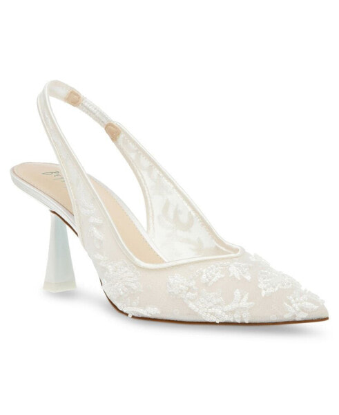 Women's Nikki Embroidered Slingback Evening Pumps