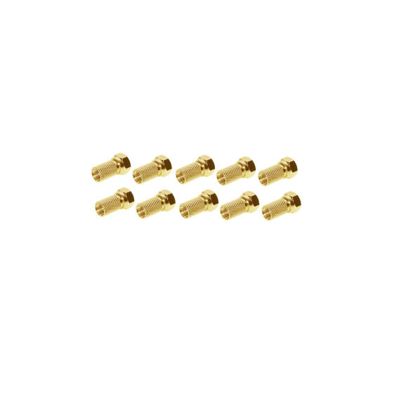 ShiverPeaks BS85009-10AG - F-type - F - Male - 6.7 mm - Gold - Gold