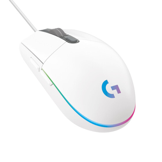 Logitech G G203 LIGHTSYNC Gaming Mouse - USB Type-A - 8000 DPI - 1 ms - White