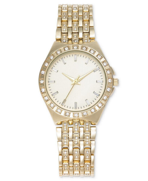 Women's Crystal Gold-Tone Bracelet Watch 33mm, Created for Macy's