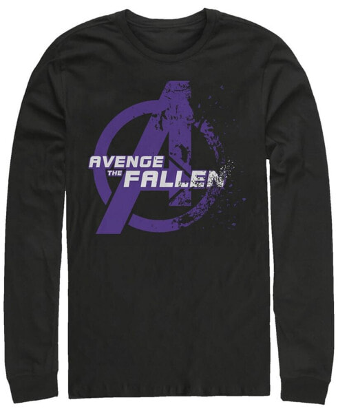 Marvel Men's Avengers Endgame Avenge the Fallen Logo, Long Sleeve T-shirt