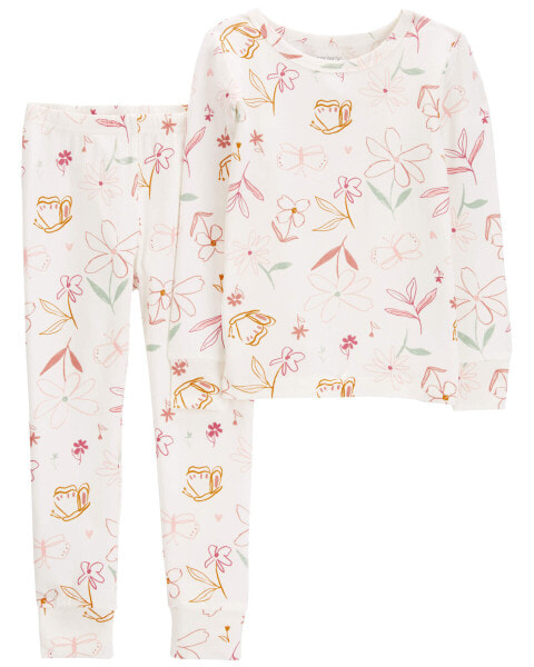 Toddler 2-Piece Ivory PurelySoft Pajamas 5T