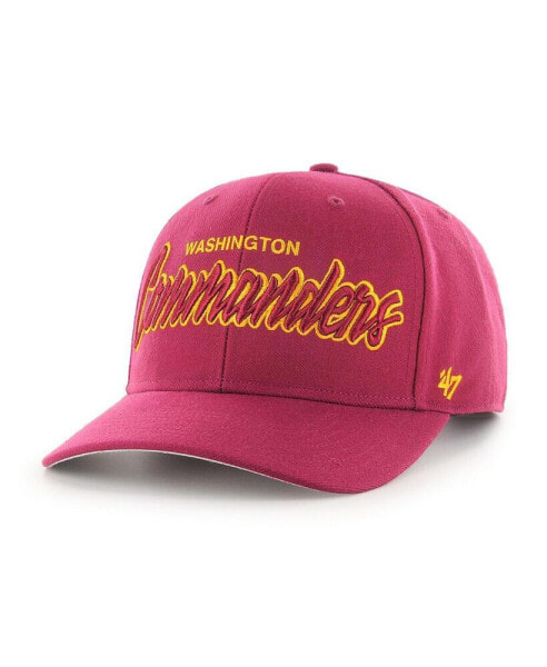 Men's Burgundy Washington Commanders Street Script MVP Snapback Hat