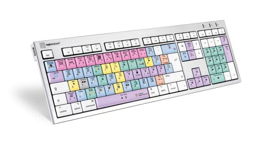 Logickeyboard LKB-FCPX10-CWMU-DE - Full-size (100%) - Wired - USB - Mechanical - QWERTZ - Multicolour