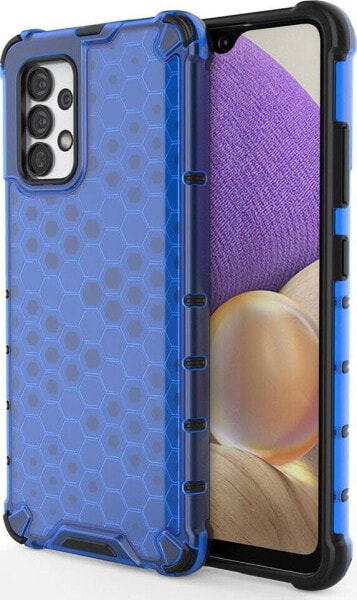 Hurtel Honeycomb etui pancerny pokrowiec z żelową ramką Samsung Galaxy A03s (166,5) niebieski