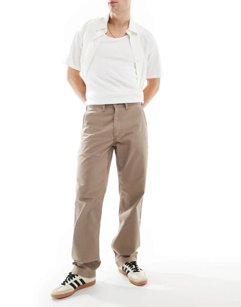 Vans authentic relaxed chino trousers in taupe