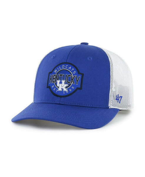 Big Boys and Girls Royal Kentucky Wildcats Scramble Trucker Adjustable Hat