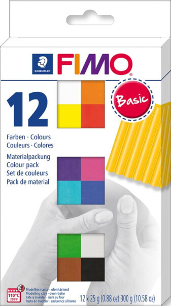 Лепка глина FIMO soft Basic Colours 12 Stück STAEDTLER