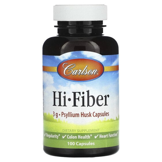 Преимущества здоровья. Капсулы клетчатки Hi-Fiber 100 штук от Carlson.