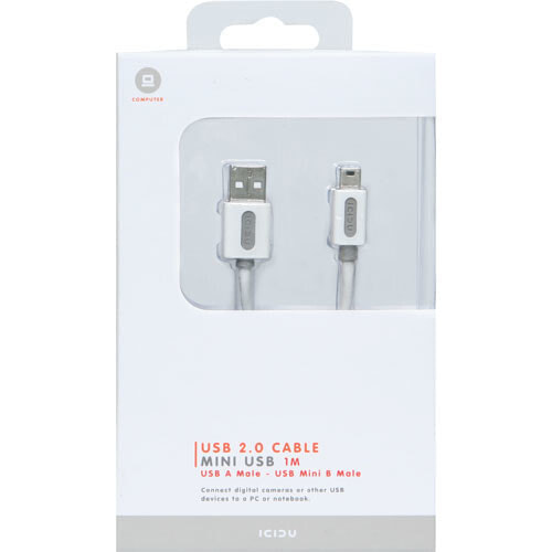 ICIDU 606782 - 1 m - USB A - Micro-USB B - USB 2.0 - White