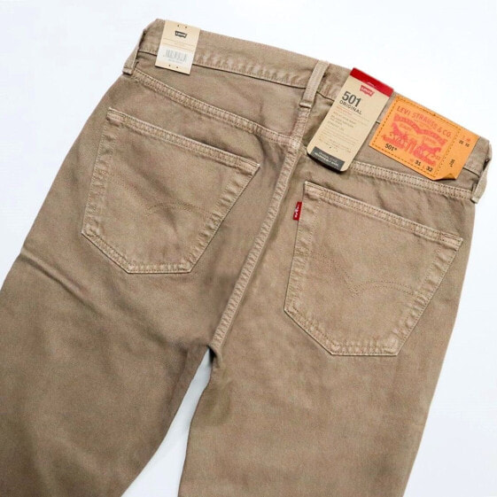 Levis 501 Jeans New Mens Original Button Fly Color Beige 005013400