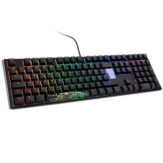 Ducky One 3 Classic Black/White Gaming Tastatur, RGB LED - MX-Silent-Red