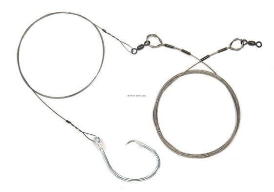 Sea Striker Deluxe Shark Rig 13/0 Circle Hook, 9' 480lb SS Cable, 4' Solid Wire