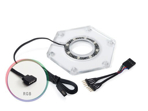 Bitspower International Bitspower Hexagon - Mounting kit - Acrylic - Transparent - RoHS - 91.4 mm - 80 mm