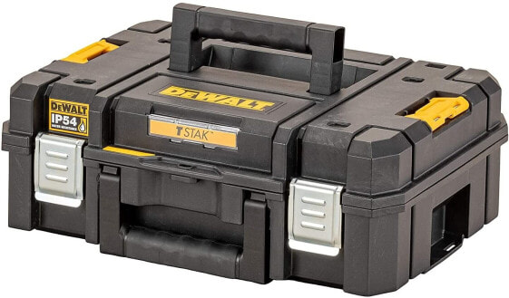Dewalt T-STAK II DWST83345-1 Tool Box (Robust Box, Protection Class IP54, 2 Handles, Metal Clasps, Label Holder for Labelling, Adjustable Foam Insert)