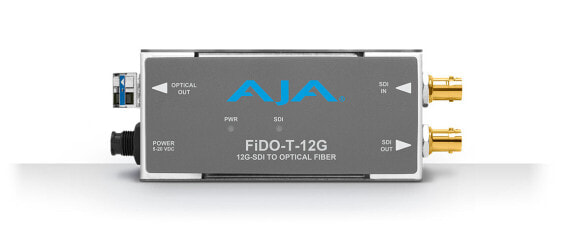 AJA FiDO-T-12G - 12 Gbit/s - Active video converter - Gray - BNC - 20 V - 0 - 40 °C
