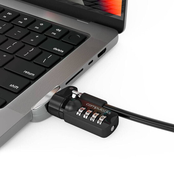 Compulocks MacBook Pro M1 14" Lock adapter for 2021 + Combination Cable Lock - Latch - Silver