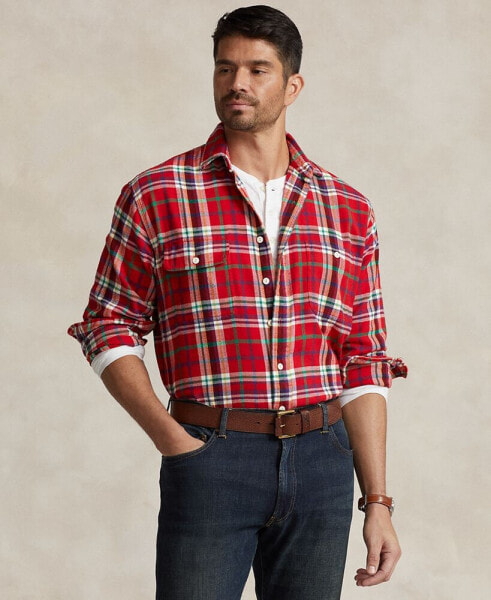 Men's Big & Tall Plaid Flannel Workshirt
