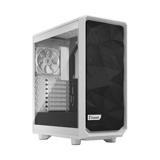 Fractal Design Meshify 2 Compact Lite - PC - White - ATX - micro ATX - Mini-ITX - Steel - Tempered glass - 16.9 cm - 34.5 cm