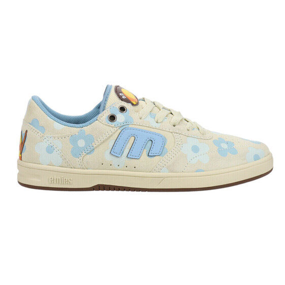 Etnies Windrow X Beeings Floral Lace Up Mens Beige, Blue Sneakers Casual Shoes