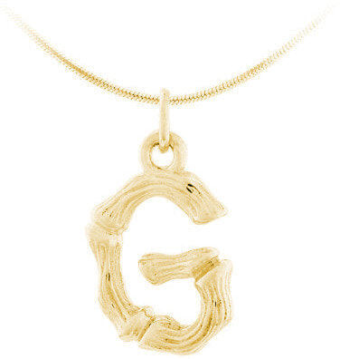 Gold plated silver pendant letter "G" SVLP0486XH2GO0G