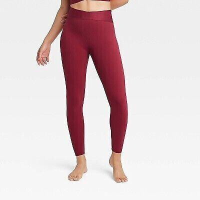 Women's High-Rise Wrap Waistband Leggings - JoyLab Wine Red XS