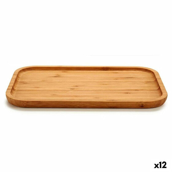 поднос для закусок Коричневый Бамбук 30 x 1,5 x 20 cm (12 штук)
