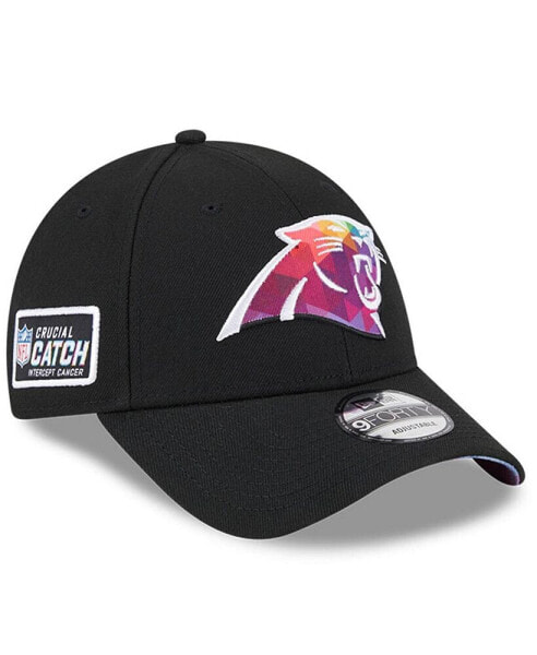 Men's Black Carolina Panthers 2023 NFL Crucial Catch 9FORTY Adjustable Hat