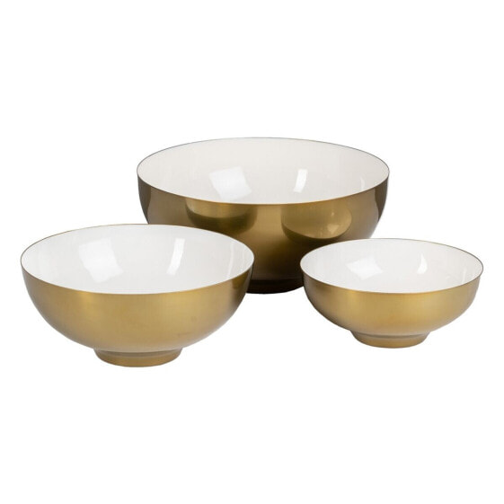 Блюдо Bowl 30 x 30 x 14 cm Позолоченный Белый Железо (3 шт) от BB Home