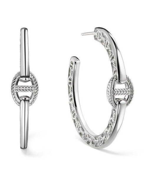 Vienna Single Link Hoop Earrings