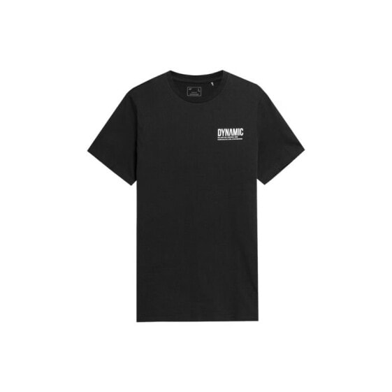 Мужская спортивная футболка черная с надписью T-shirt 4F M H4L22-TSM024 anthracite