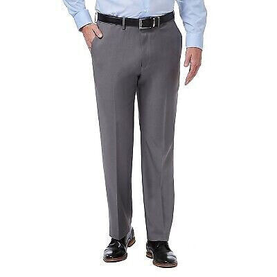 Haggar Men's Premium Comfort 4-Way Stretch Classic Fit Flat Front Dress Pants -