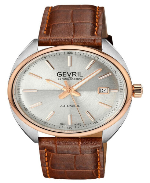 Часы Gevril Five Points Brown Leather 40mm