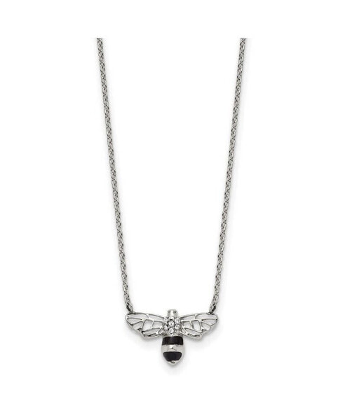 and Enameled Preciosa Crystal Bee Cable Chain Necklace