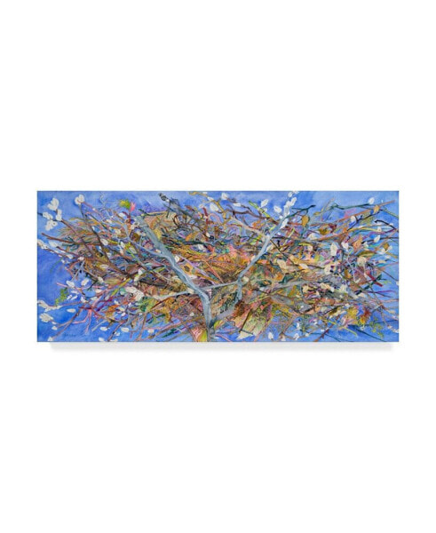 Sharon Pitts 'Nest Birds' Canvas Art - 19" x 8"