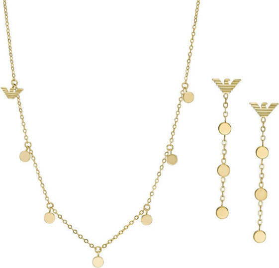 Original gold-plated jewelry set EGS3064SET (necklace, earrings)