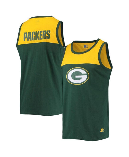 Men's Green, Gold Green Bay Packers Team Touchdown Fashion Tank Top