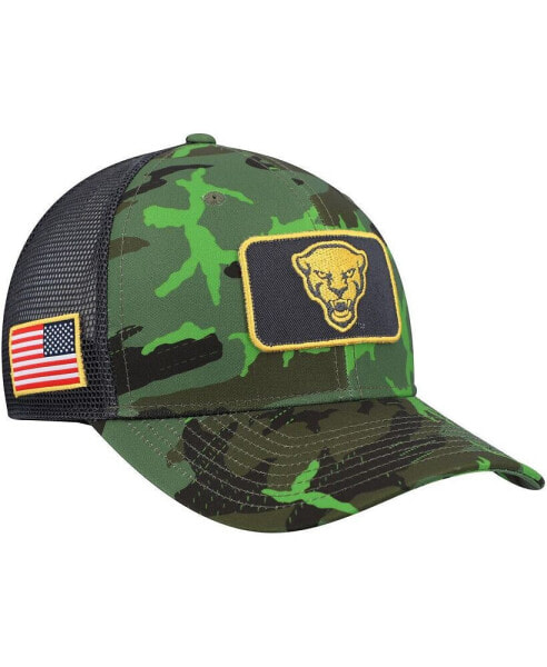 Men's Camo, Black Pitt Panthers Classic99 Veterans Day Trucker Snapback Hat