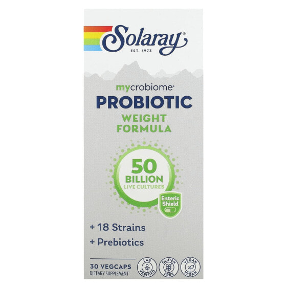 Пробиотик Mycrobiome Probiotic Weight Formula, 50 миллиардов, 30 капсул Solaryа